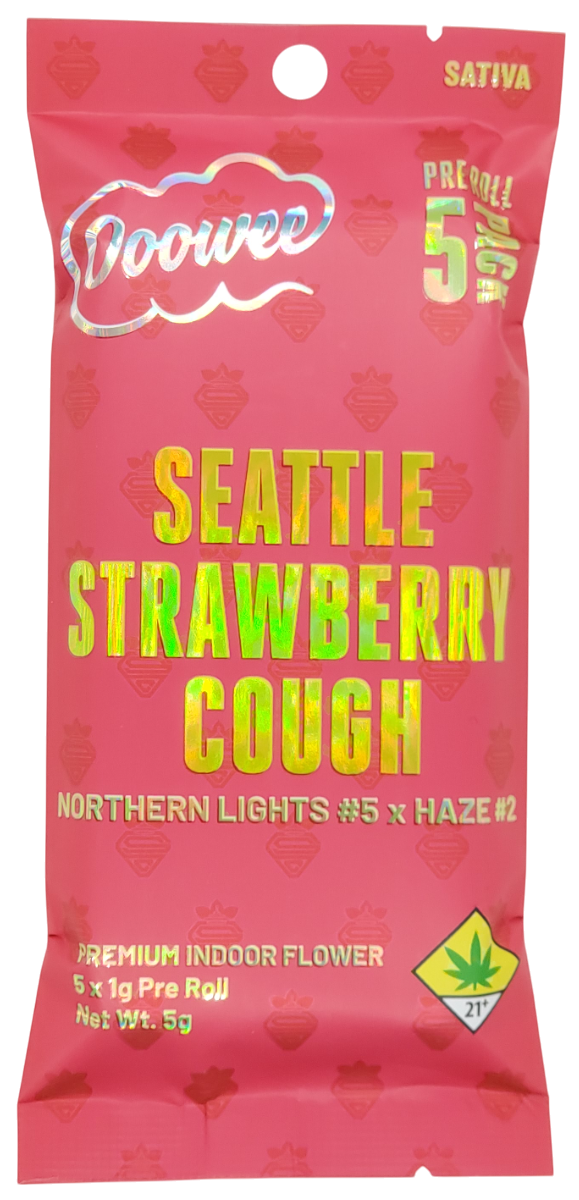 Photograph of product: Ooowee PR Pack Seattle Strawberry Cough 5 x 1g