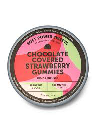 Photograph of product: Chocolate Covered Strawberry Gummies - 100mg - 10pk