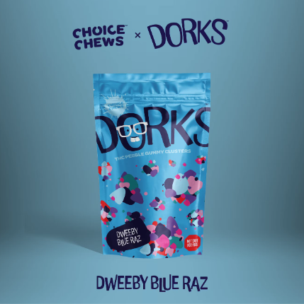 Photograph of product: Dweeby Blue Raz (S) - Gummy Clusters (100mg)