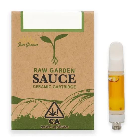 Photograph of product: Raw Garden - Tropicana Cherry 1g Sauce Vape Cart - 