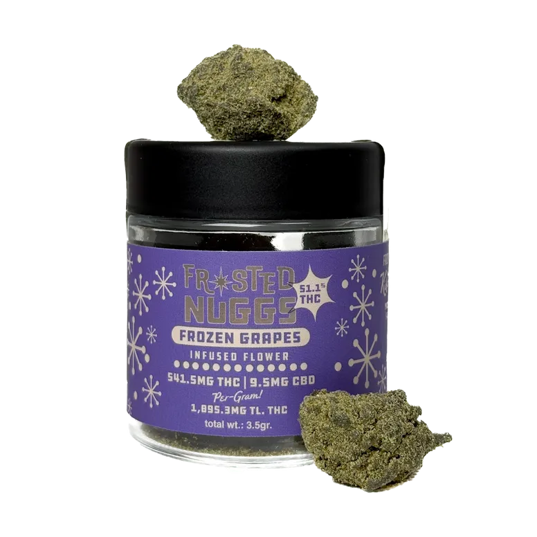 Photograph of product: Kiefers Frosted Nuggs- Frozen Grapes Infused - 3.5g