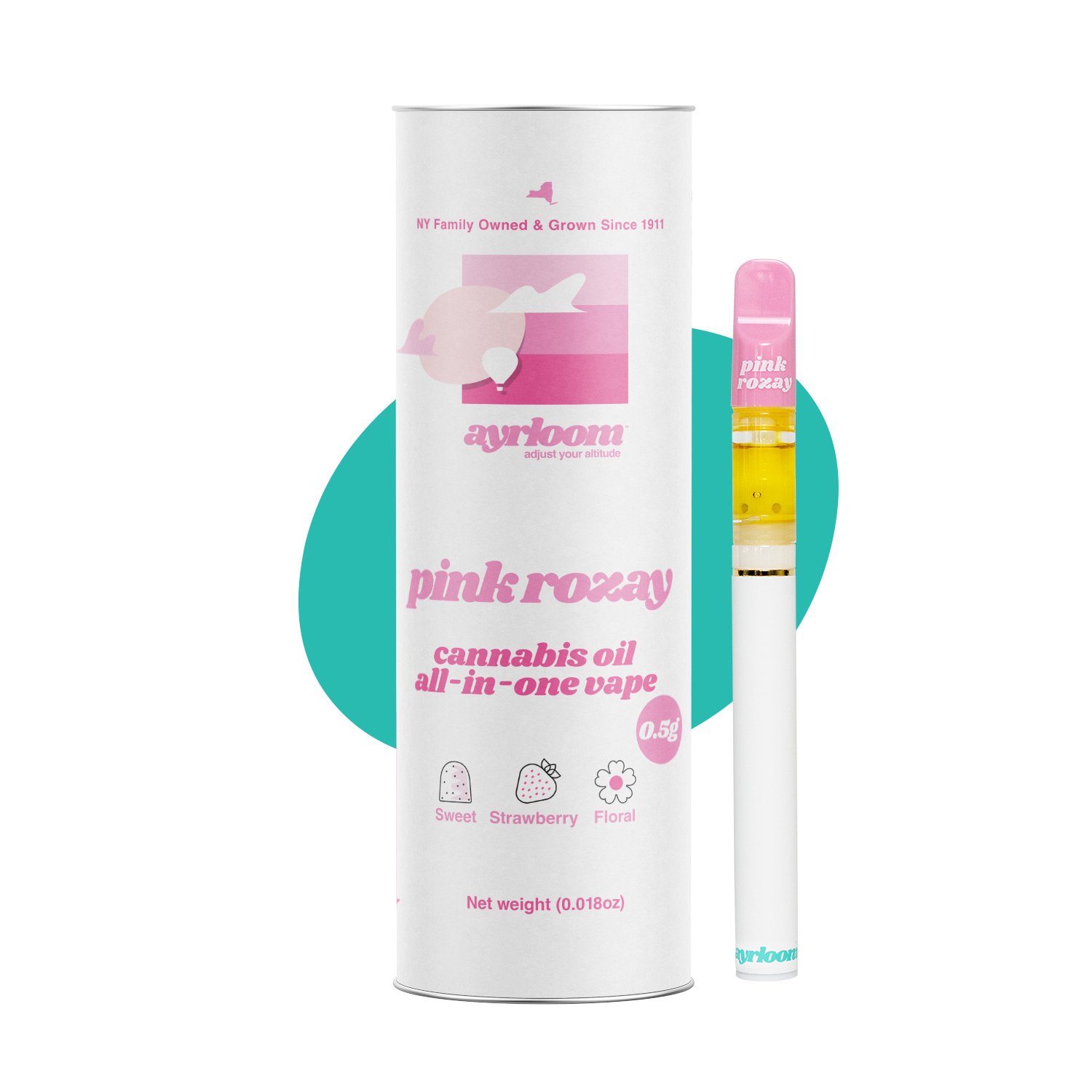 Photograph of Product: Ayrloom | Pink Rozay | AIO | .5g