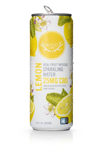 Photograph of product: Wyld Hemp - Lemon Sparkling CBD Water