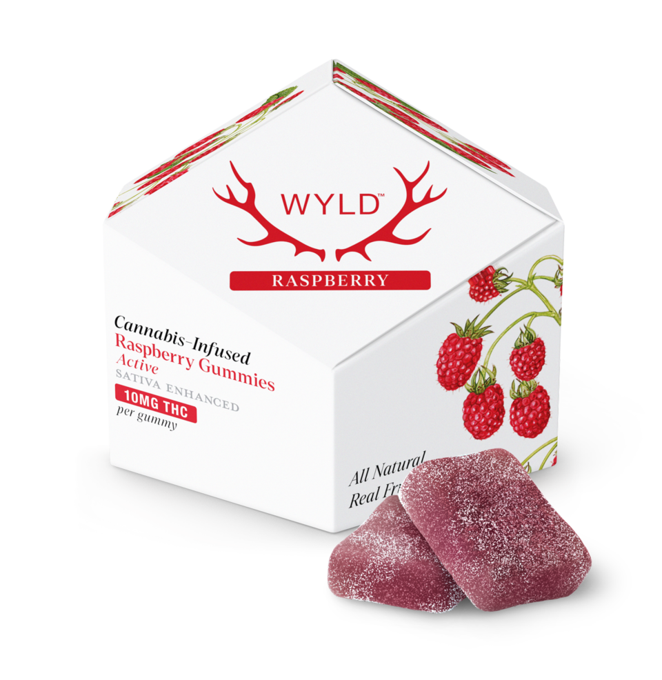Photograph of product: WYLD | Raspberry (S) Gummies | 10 Pack (100mg)