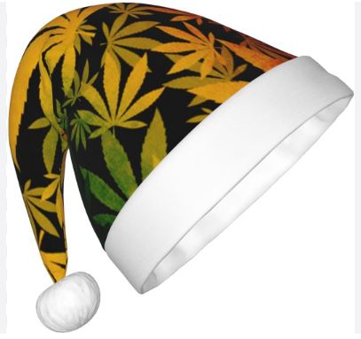Photograph of product: Pot Leaf Xmas Hat
