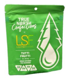 Photograph of product: True North x Light Sky Farms - au chocolat Rosin 4x50mg Tutti Frutti