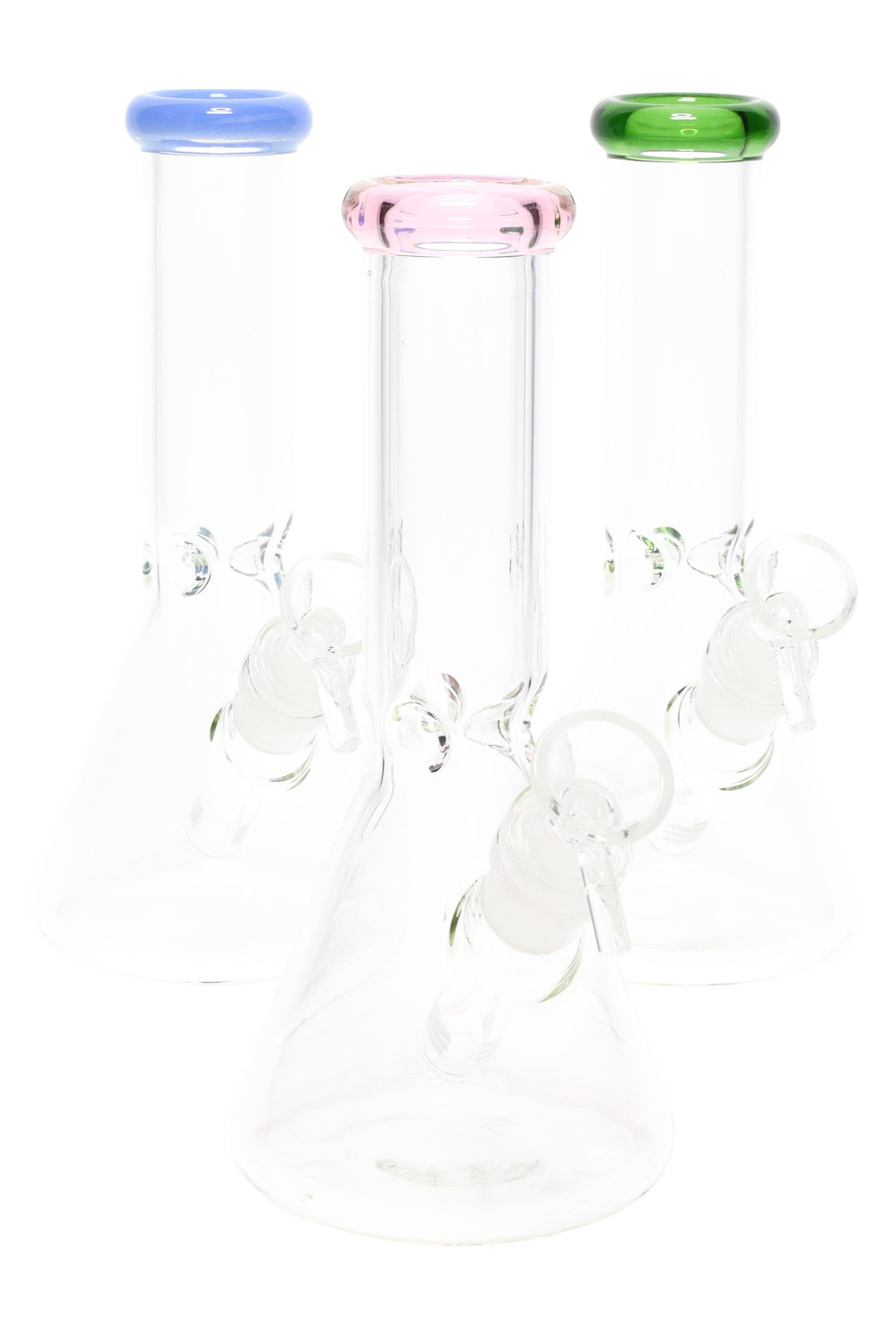 Photograph of product: 8" Colorful Rim Beaker Water Bong - Pipe