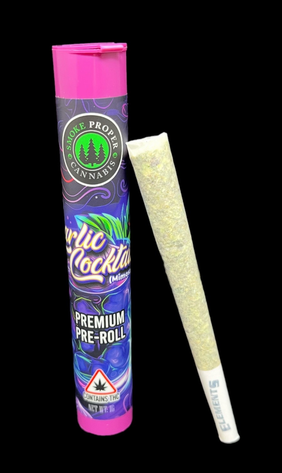 Photograph of product: Smoke Proper: Garlic Cocktail Pre-roll