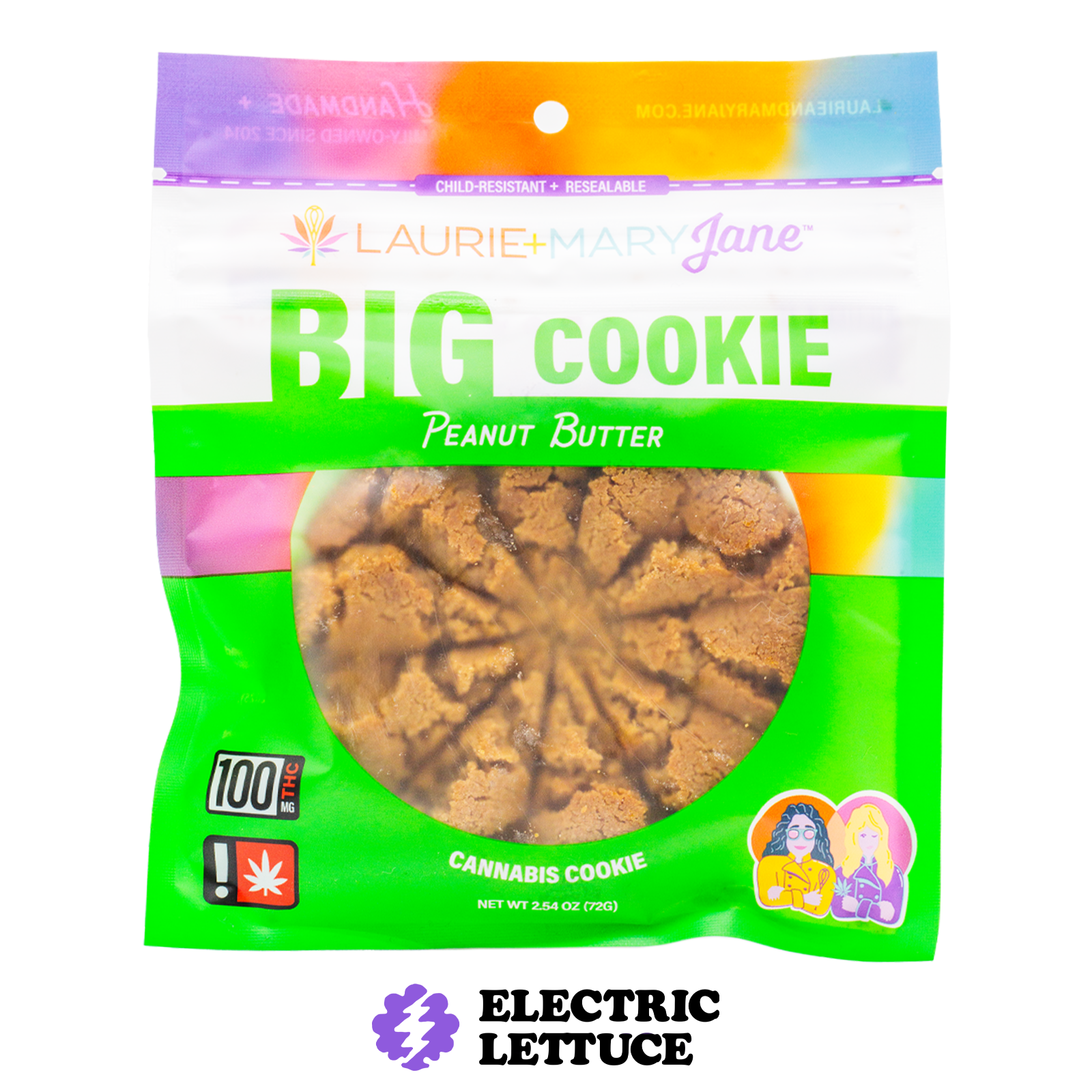 Photograph of product: Laurie + Mary Jane Big Cookie Peanut Butter 100mg