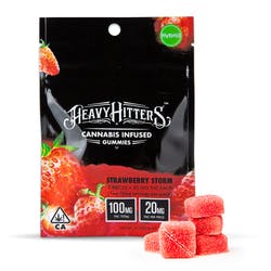 Photograph of product: STRAWBERRY STORM 100MG - HEAVY HITTERS