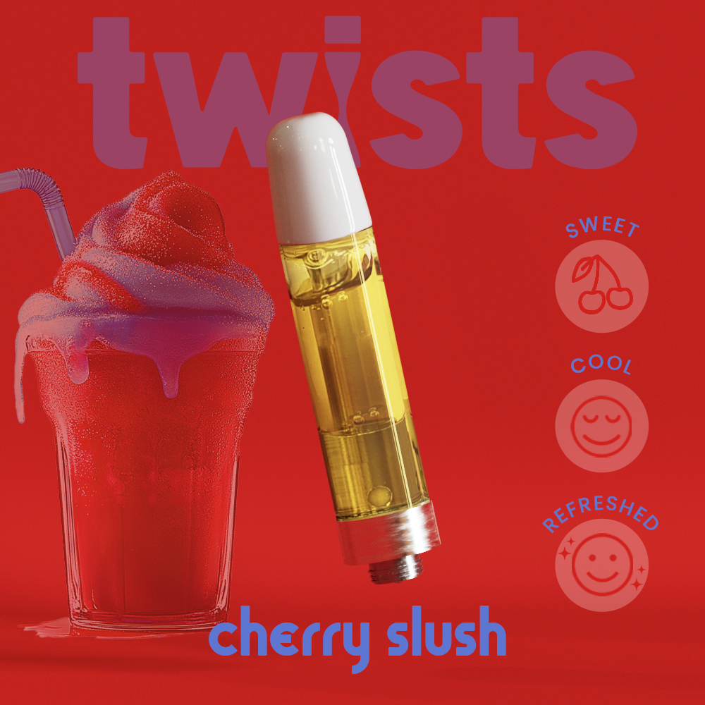 Photograph of product: Oil Twist - Cherry Slush - Cartridge - 1000 mg