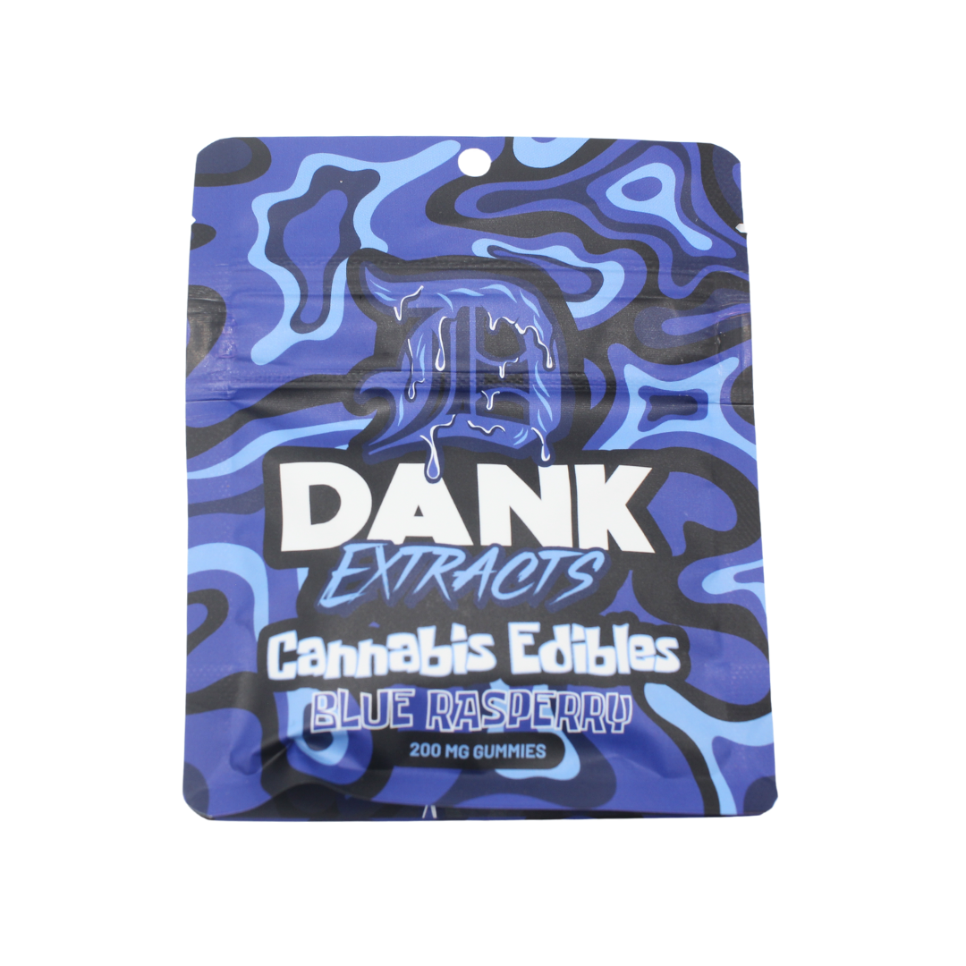 Photograph of product: Dank Extracts | Blue Raspberry Gummies | 4x50mg | 200mg