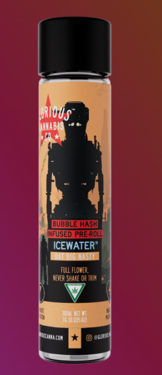Photograph of product: GLORIOUS | ICC | Infused Preroll | Bubble au chocolat | Dat Big Nasty