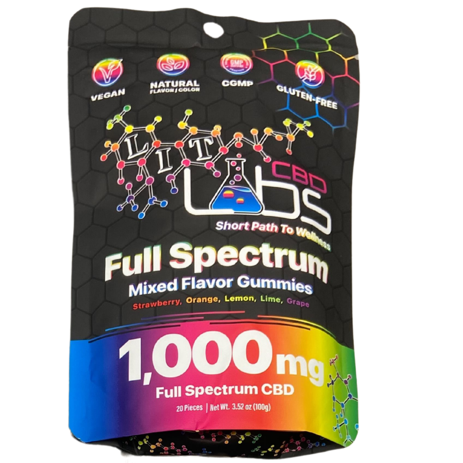 Photograph of product: LIT LABS | CBD Full Spectrum | Gummies | Mixed Flavor