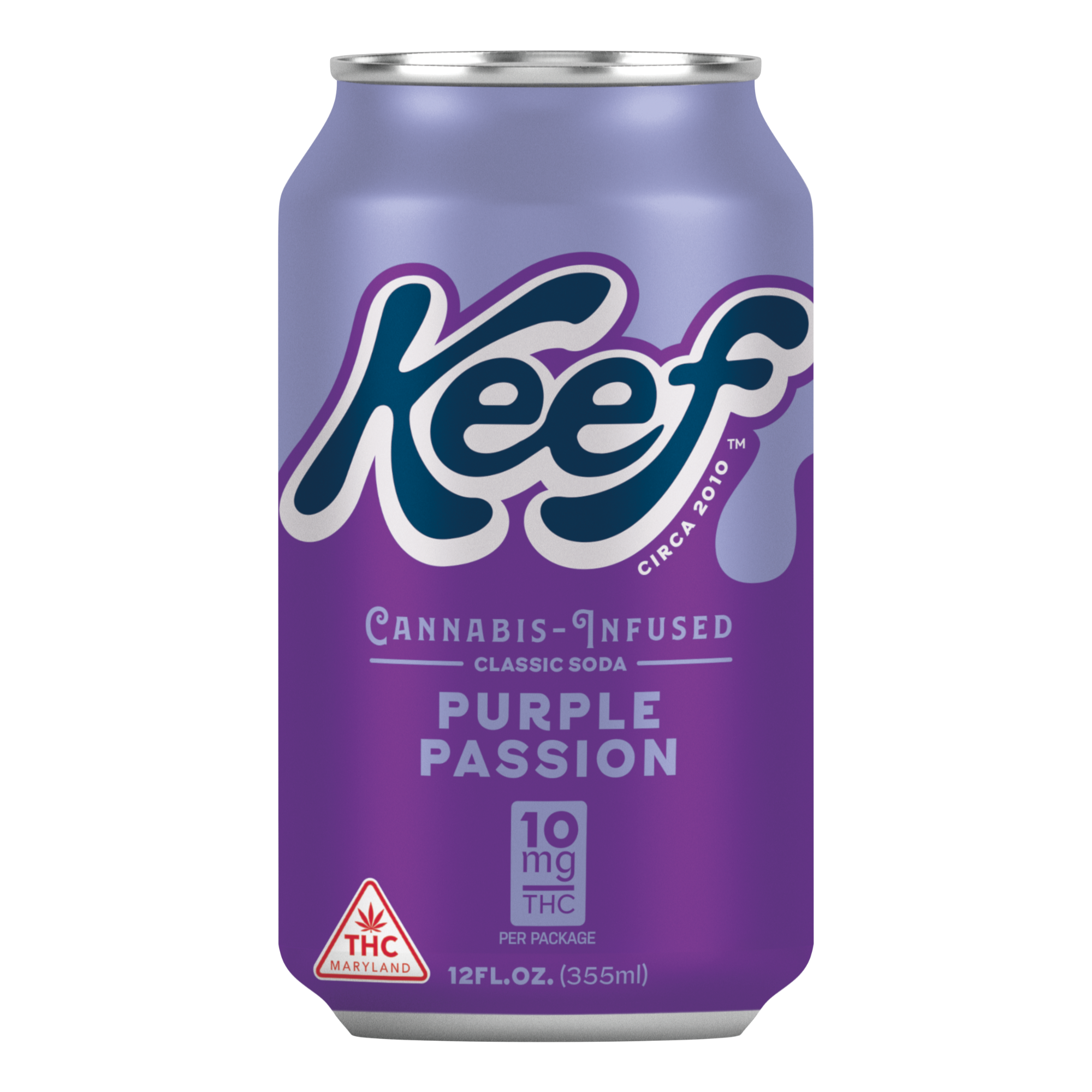 Photograph of product: Purple Passion Infused Soda 10mg (1ct) - Keef