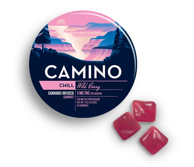 Photograph of product: Camino Wild Berry Chill Gummies | 5mg | 20ct | 100mg
