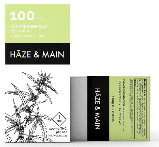 Photograph of Product: Haze & Main - Dark Chocolate (H) (100mg)
