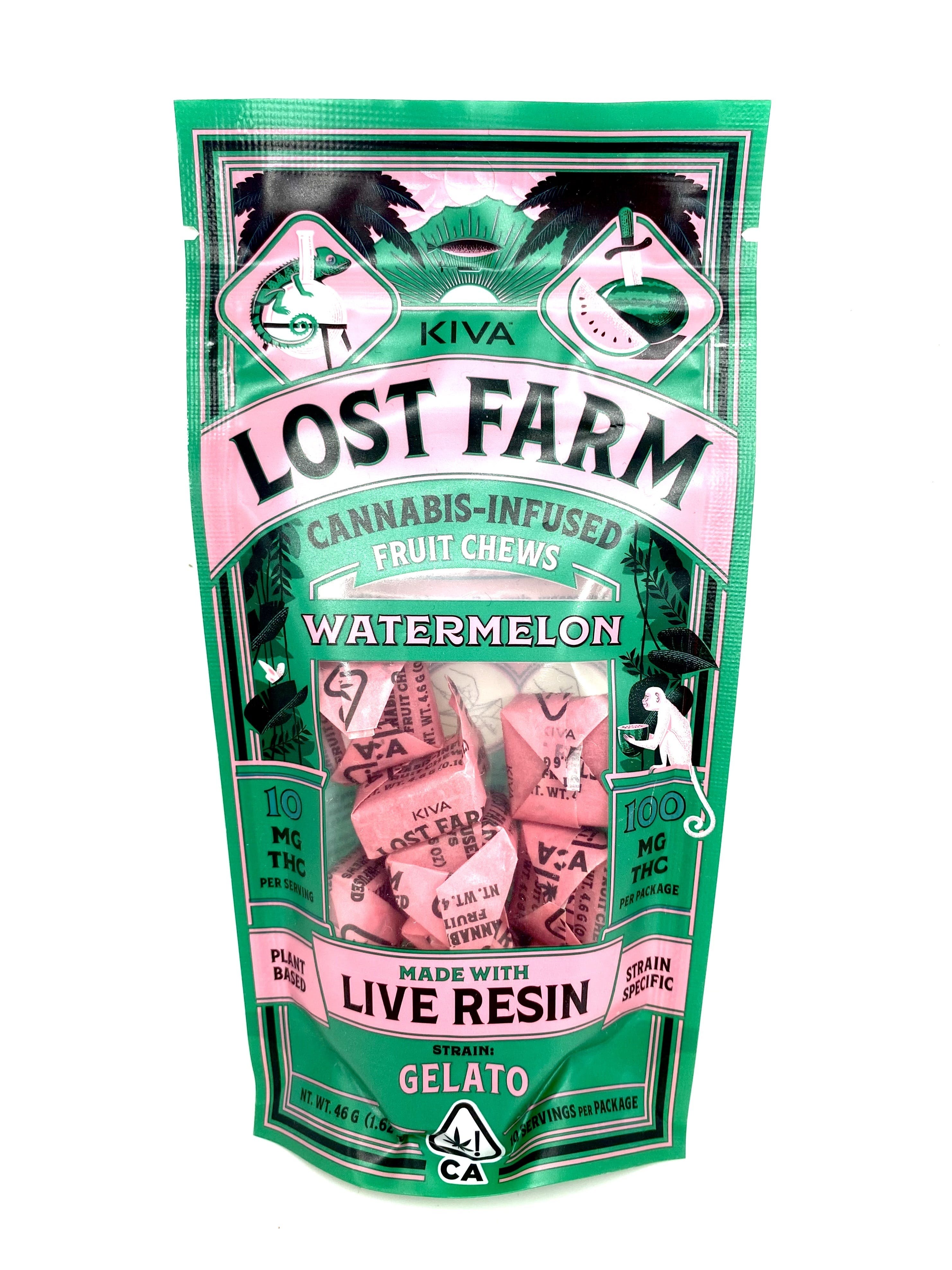Photograph of product: Lost Farm - Chews - Watermelon x Gelato - 100mg