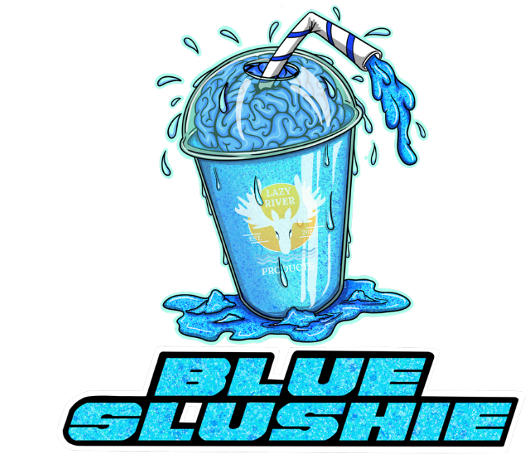 Photograph of product: Blue Slushie - Pre-Roll - Lazy River Products