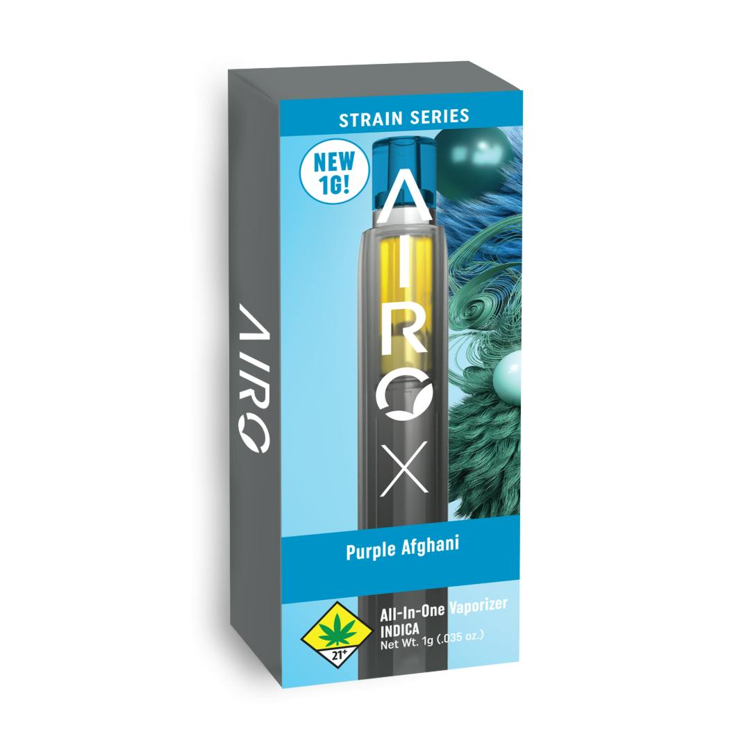 Photograph of product: AiroX - Purple Afghani - 1.0g Disposable