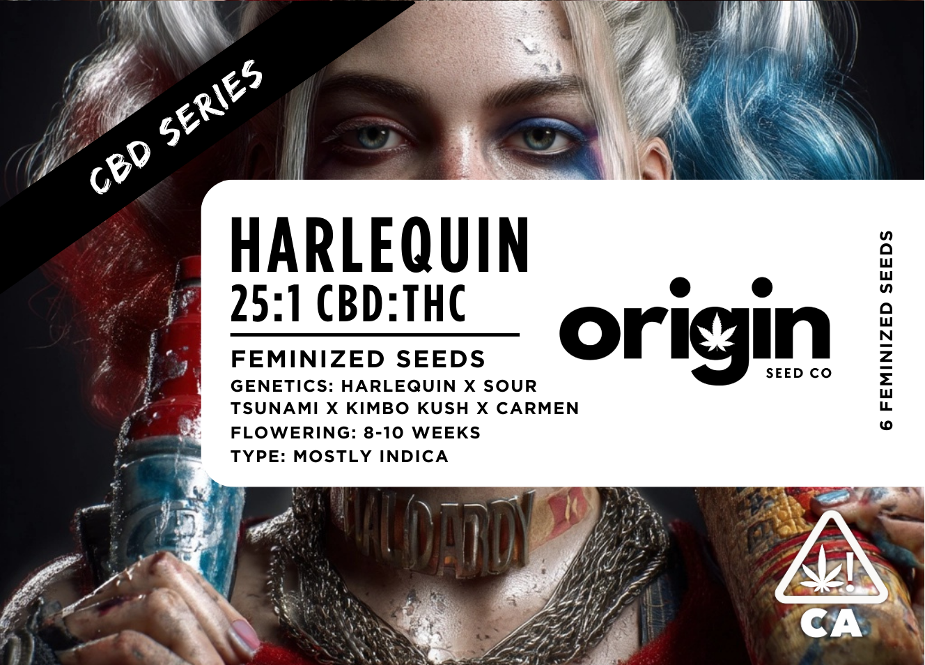 Photograph of product: Feminized 6pk - Harlequin 25:1 CBD (CBD Series)