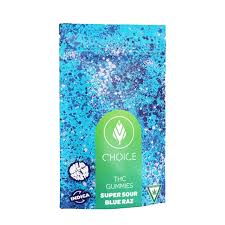 Photograph of product: Choice Gummies - Sour Blue Razz (I) - 200mg