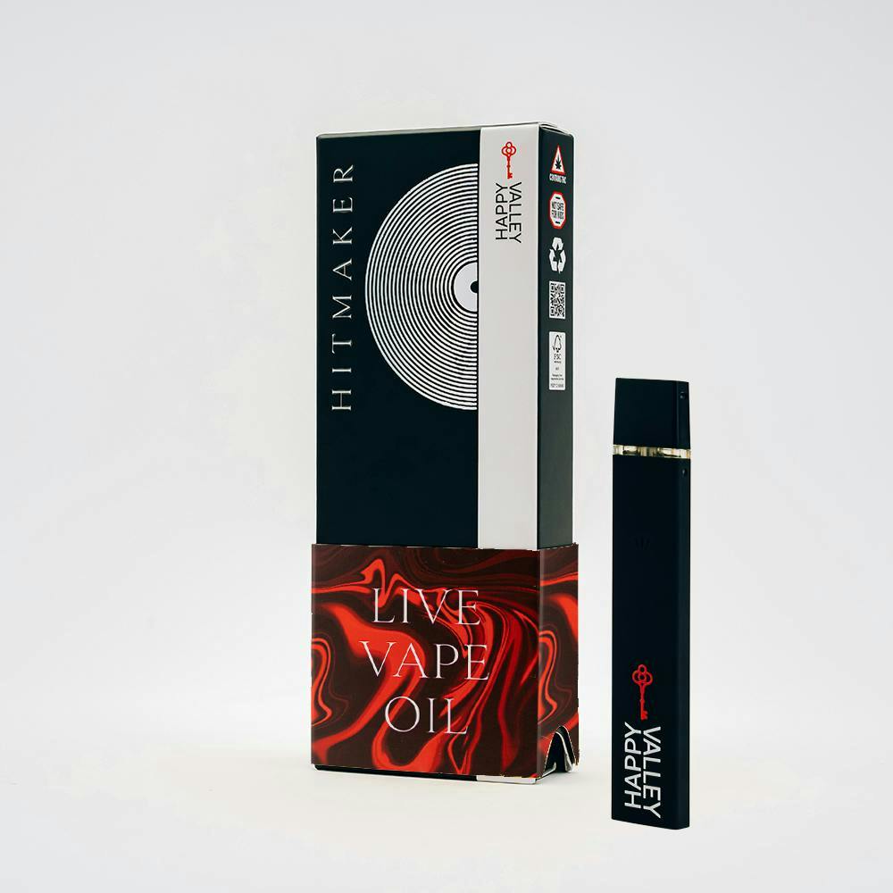 Photograph of Product: Happy Valley - Super Lemon Haze - 0.5g LVO Hitmaker Disposable Vape