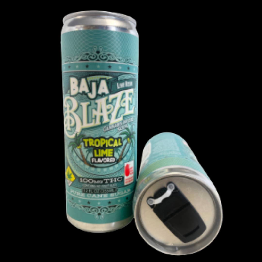 Photograph of Product: Baja DOH Approved 100mg LR 12oz Soda Blaze