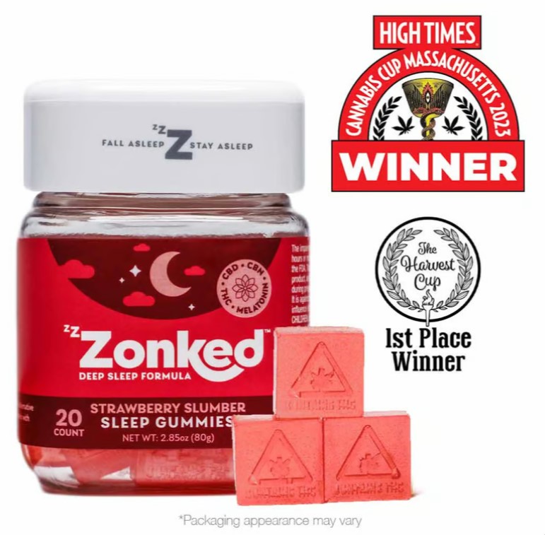 Photograph of product: Strawberry Slumber Zzzonked Gummies 4-5.5mg 20pc