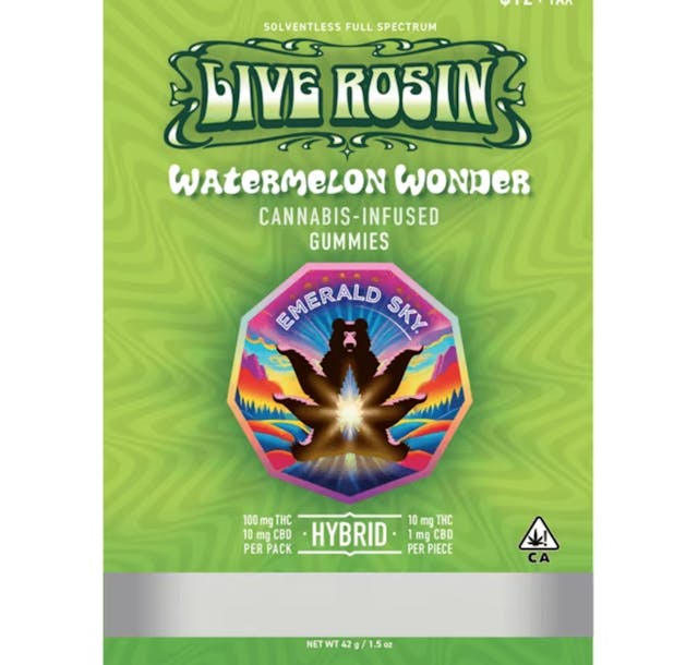 Photograph of product: Watermelon Wonder Live Rosin Gummies - 