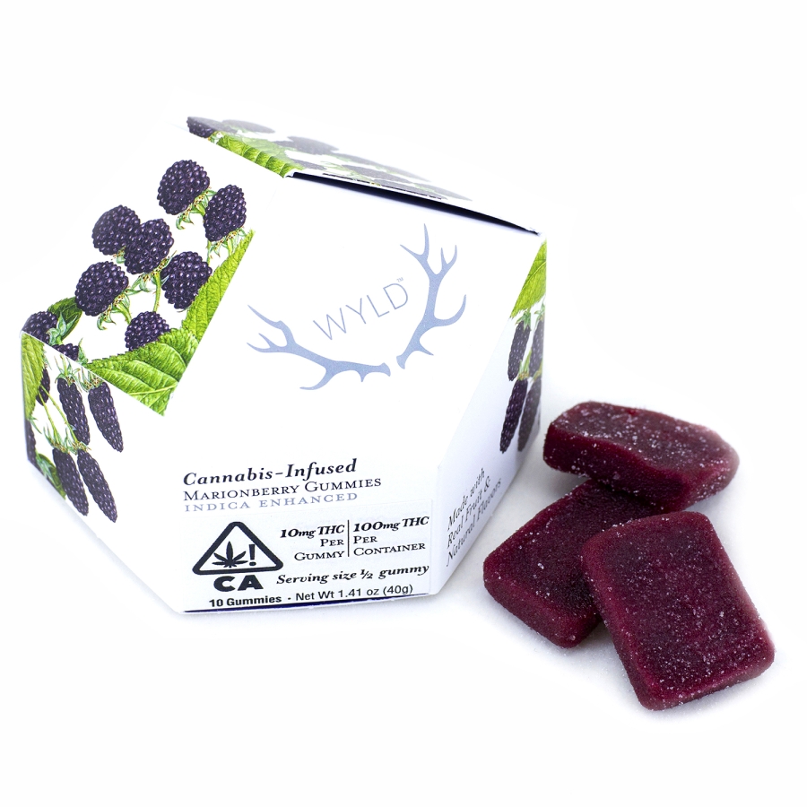 Photograph of product: Marionberry [I]   100mg Gummies 10pc   Wyld