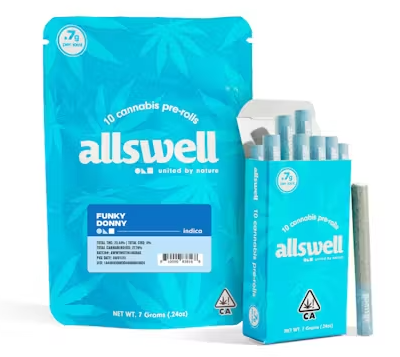 Photograph of product: Allswell Funky Donny Oui'd Prerolls x10Pk 7G