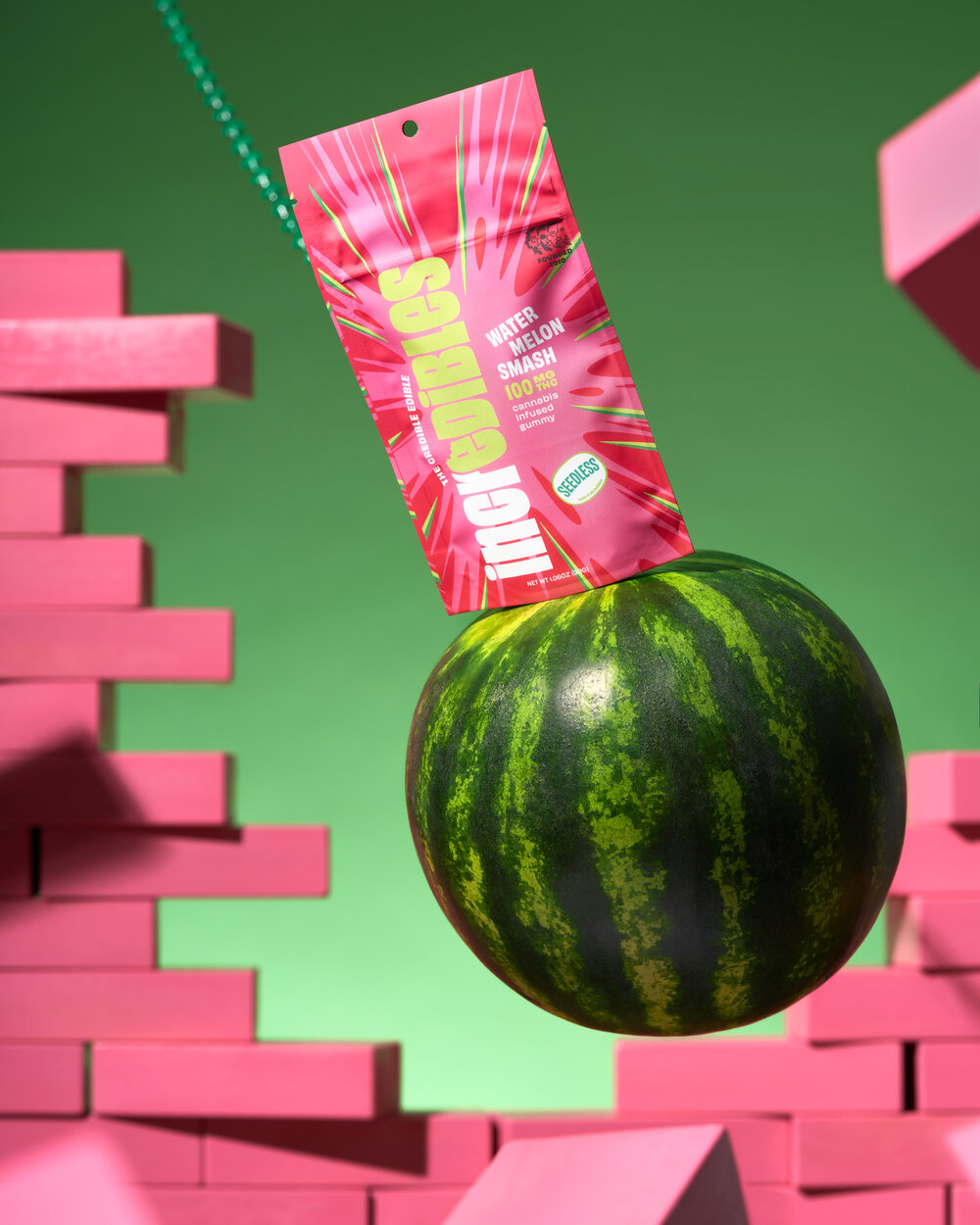 Photograph of product: Incredibles Gummy Watermelon Smash 100mg