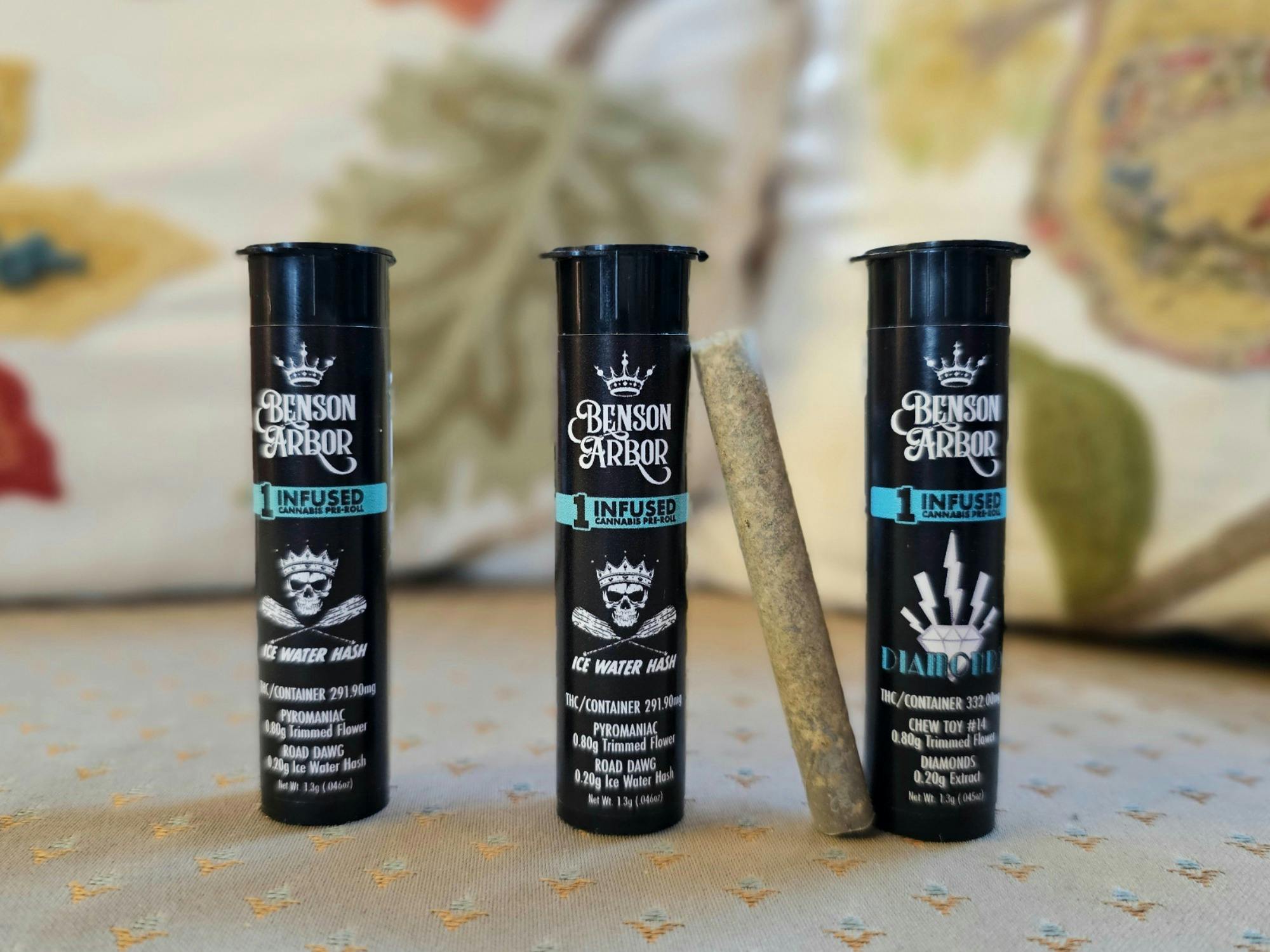 Photograph of product: ** Diamond Infused 2pk Pre-Roll Benson Arbor - Gas Break Dip! - GREEN LEAF SPECIAL