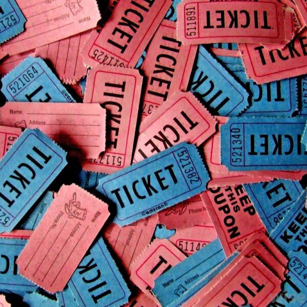 Photograph of product: Bong Raffle Ticket