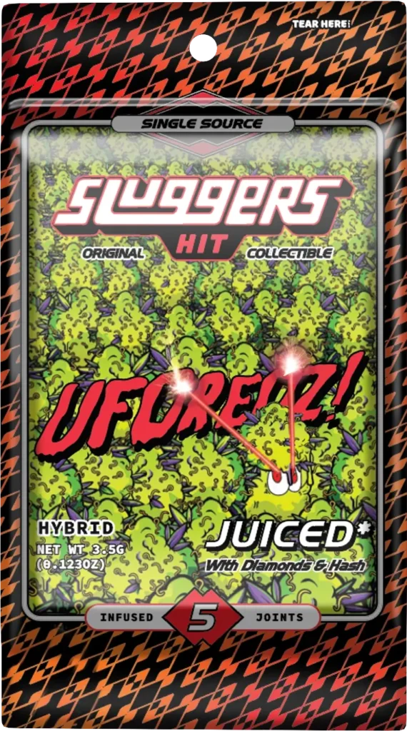 Photograph of product: Sluggers Juiced - UFOreoz 3.5g 5Pk Infused Prerolls Hybrid