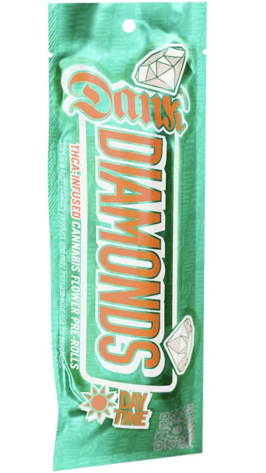 Photograph of product: Bango: Radiant Cut 1.5G Dank Diamonds Infused Pre-Roll - Oui'd