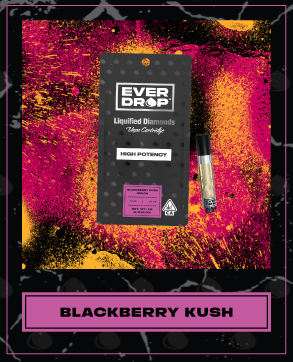 Photograph of Product: Ever Drop - Blackberry Kush - Cart 1G Diamond Indica