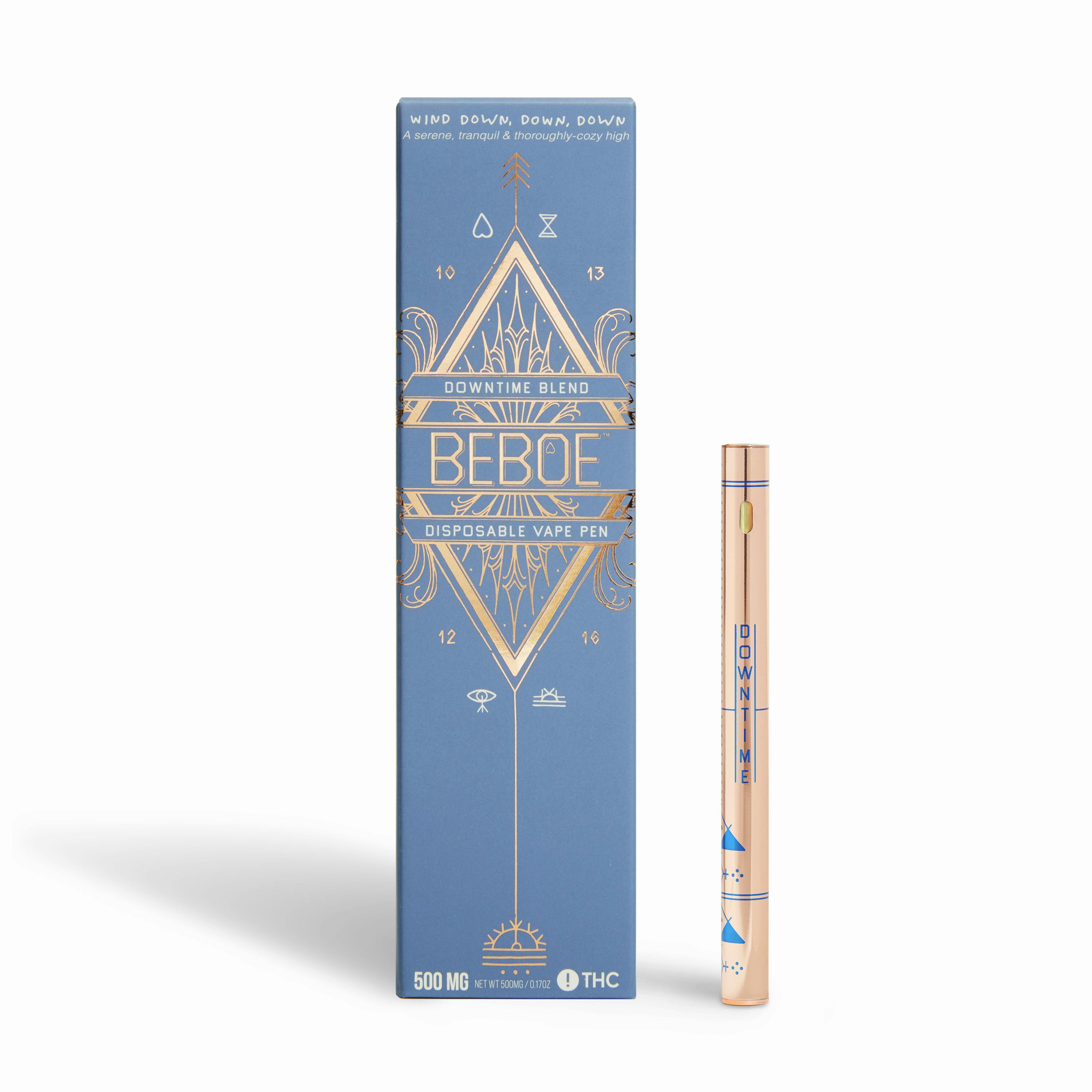 Photograph of product: Beboe Vape Disposable 0.5g- Downtime (Oui'd Derived)