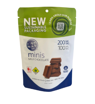 Photograph of product: 4.20 Bar Mini - Milk Chocolate 2:1 CBN [300mg] 10pk Edibles