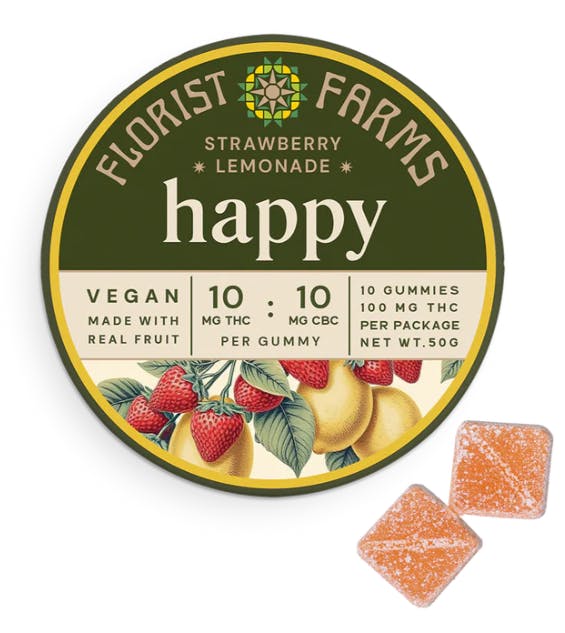 Photograph of product: Florist Farms - Strawberry Lemonade Gummies - 100mg