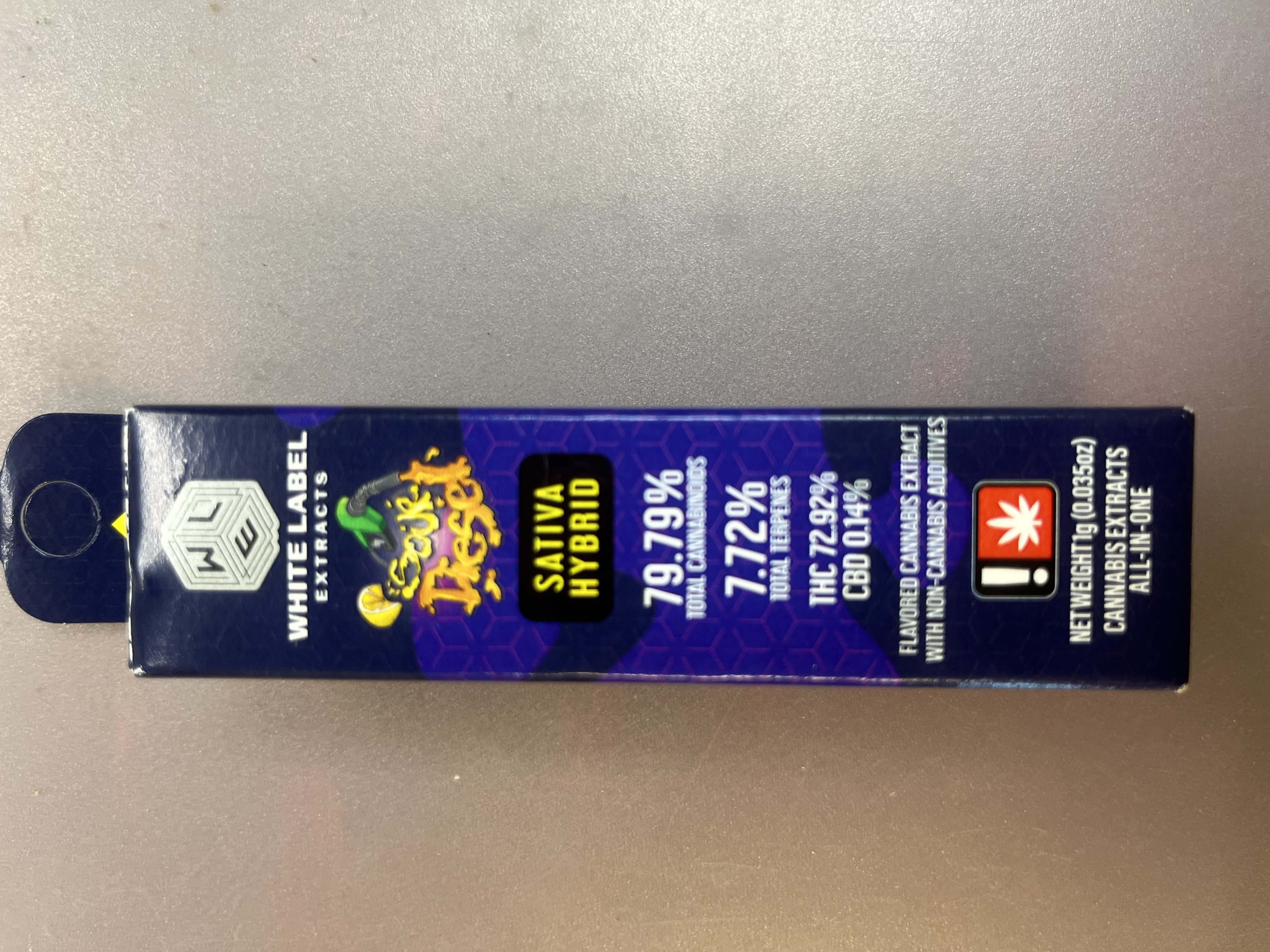 Photograph of product: Sour Diesel Botanical Terpene Disposable - White Label Extracts