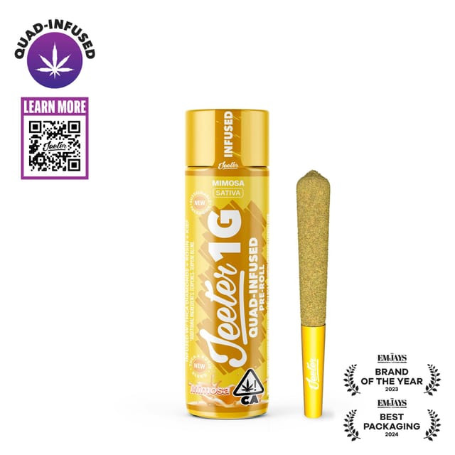 Photograph of product: 1G Mimosa Quad Infused Preroll - 