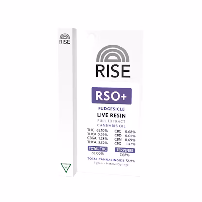 Photograph of product: Rise - Live Resin RSO+ - (1g) - **BLACK CHERRY PIE PUNCH**