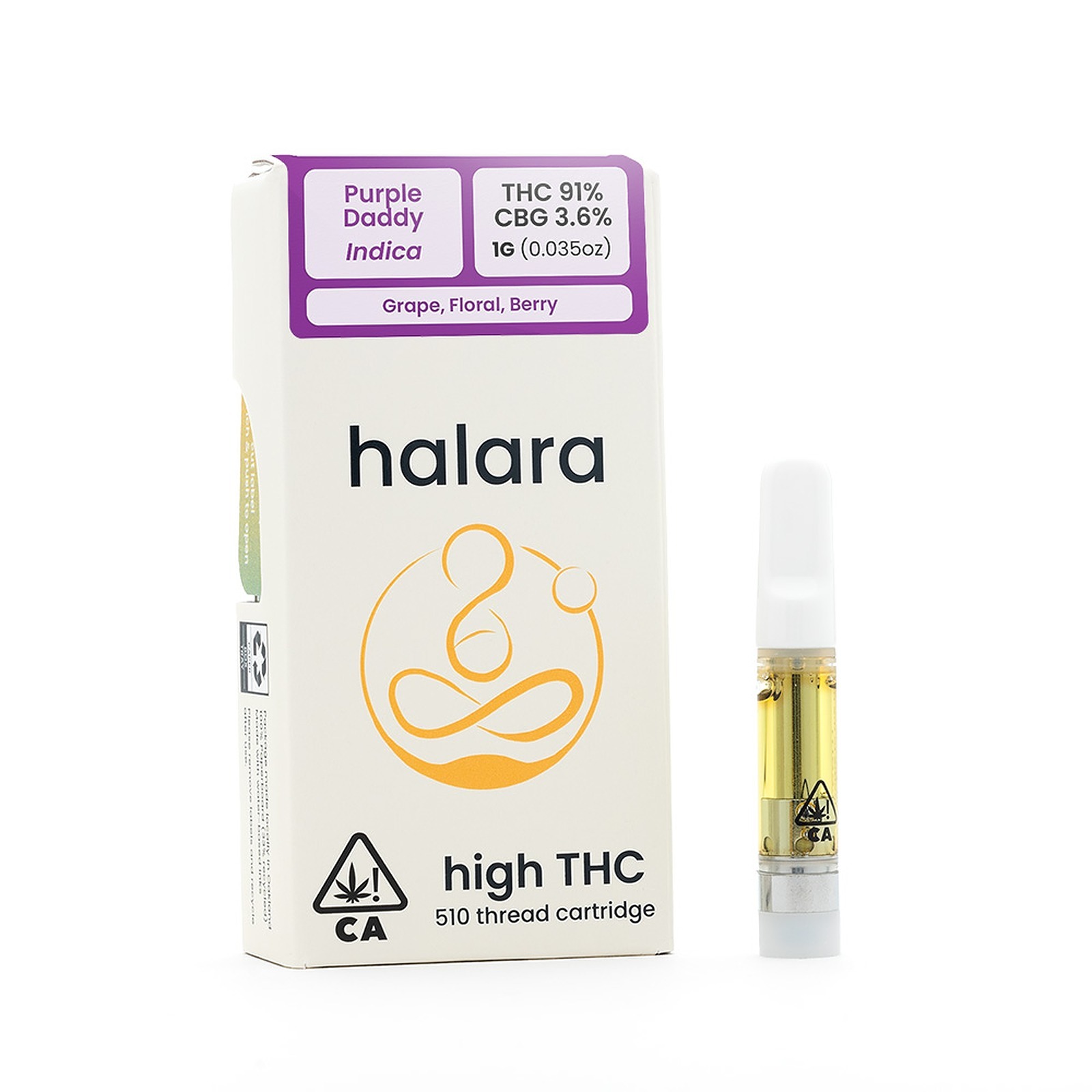 Photograph of product: Purple Daddy High Thc Vape Cart