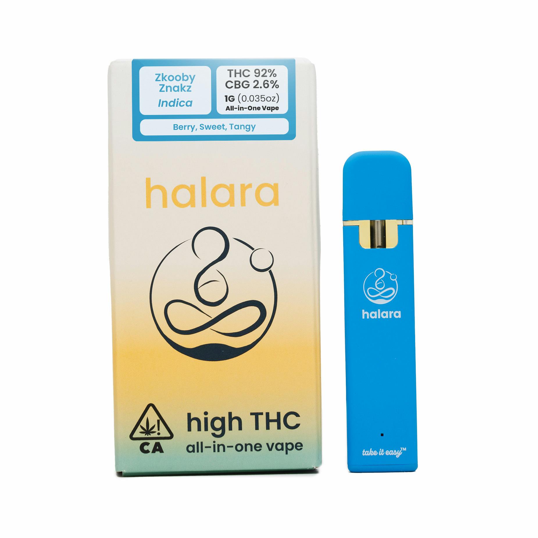 Photograph of Product: Halara High THC AIO 1g - Zkooby Znakz (I)
