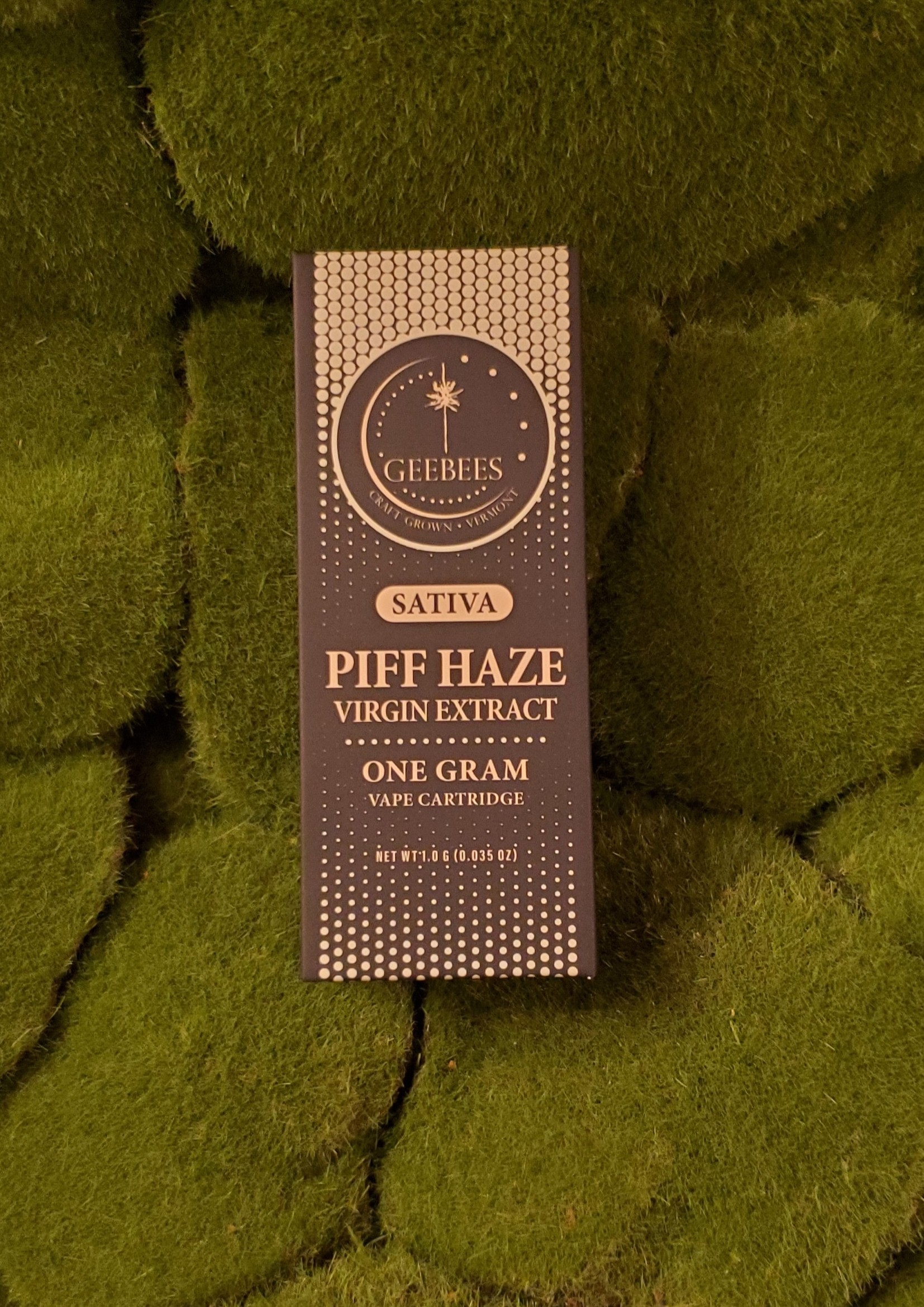 Photograph of product: Oui'd Oil Vape Cart | Piff Haze | Geebees