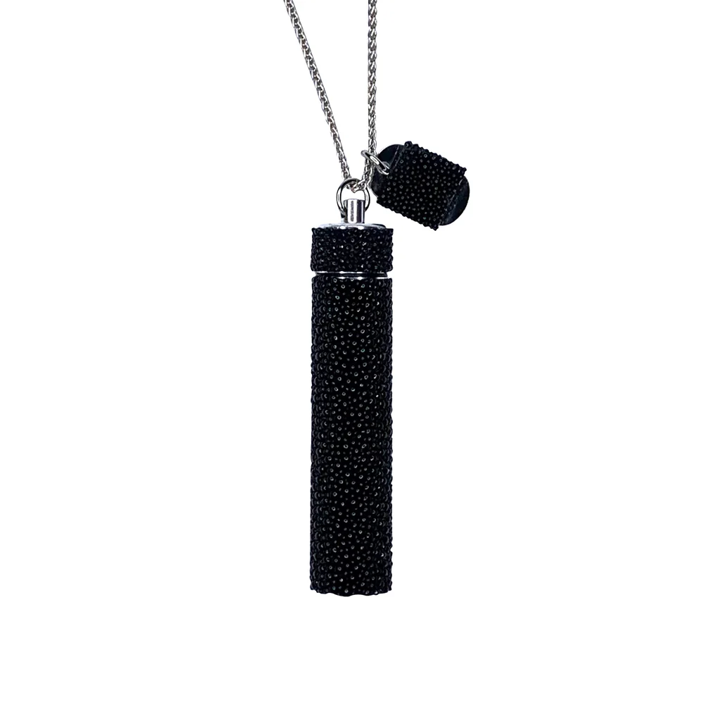Photograph of product: Haus of Topper - J Necklace in Black Shagreen