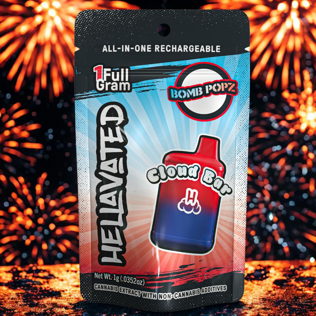 Photograph of product: Hellavated - BOMB POPZ - Disposable Distillate Cartridge - - H