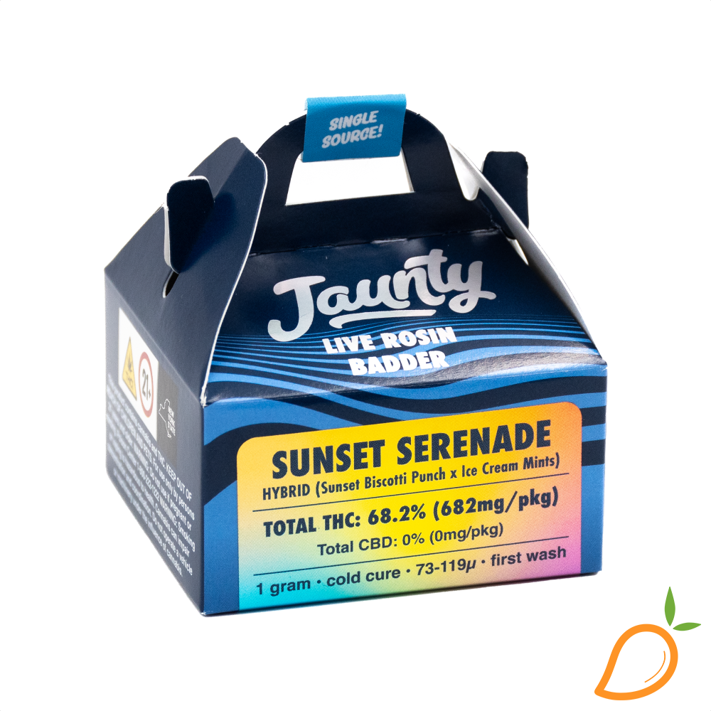 Photograph of product: 1g Sunset Serenade Live Rosin Jaunty